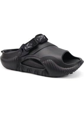 Men's All Black Orthopaedic Mules Recovery Sandals Summer Fascistic Casual